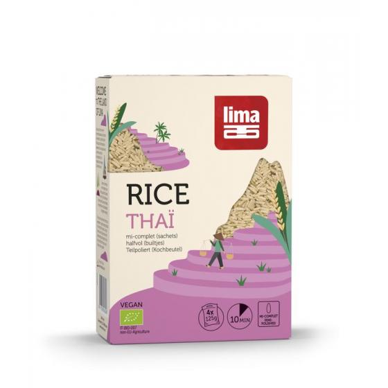 Rijst thai halfvol builtjes 4 x 125 gram bio