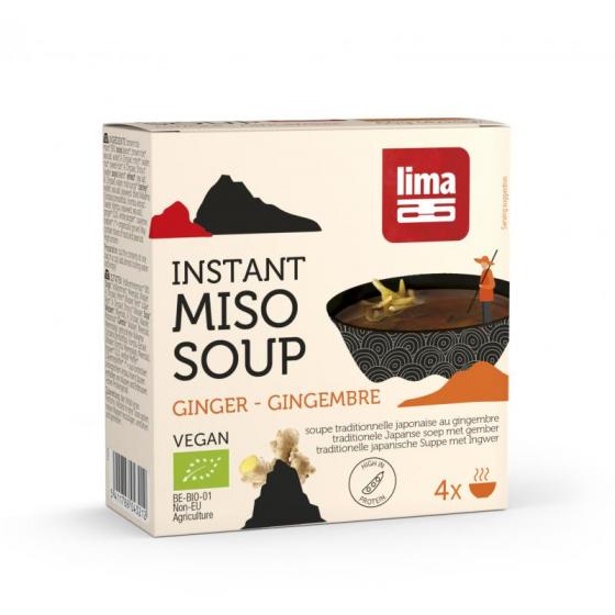 Instant miso soep gember 4 x 15 gram bio