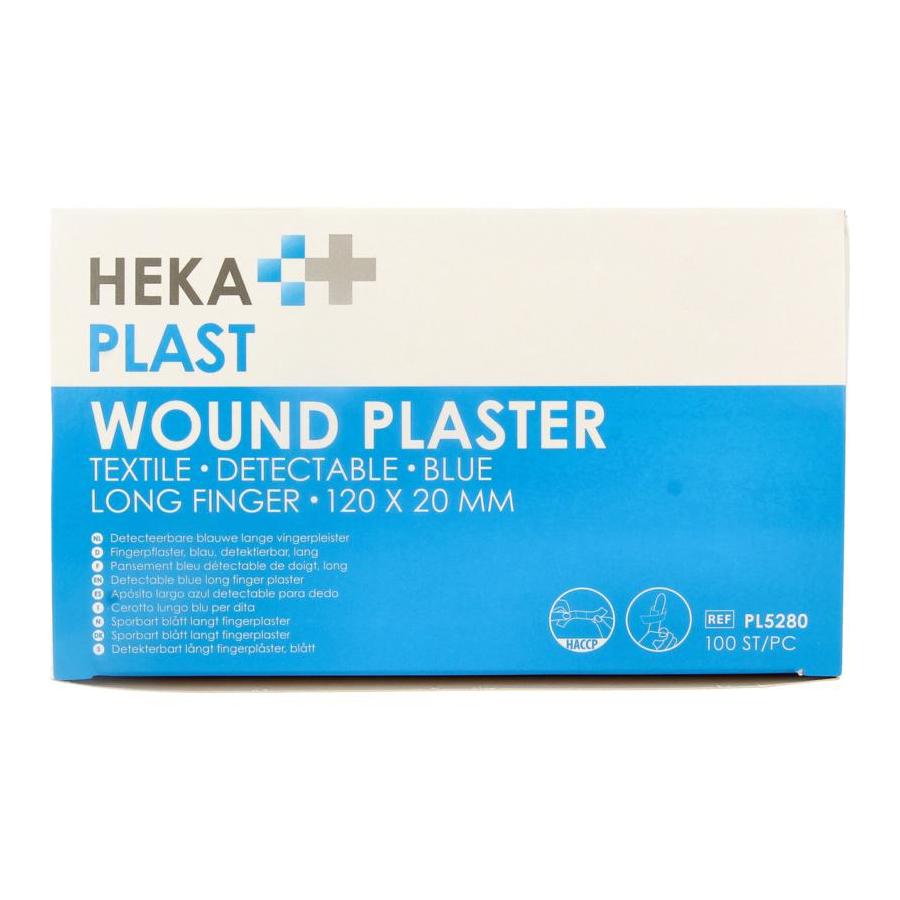 Vingerpleister detectable 120 x 20 haccp elastisch