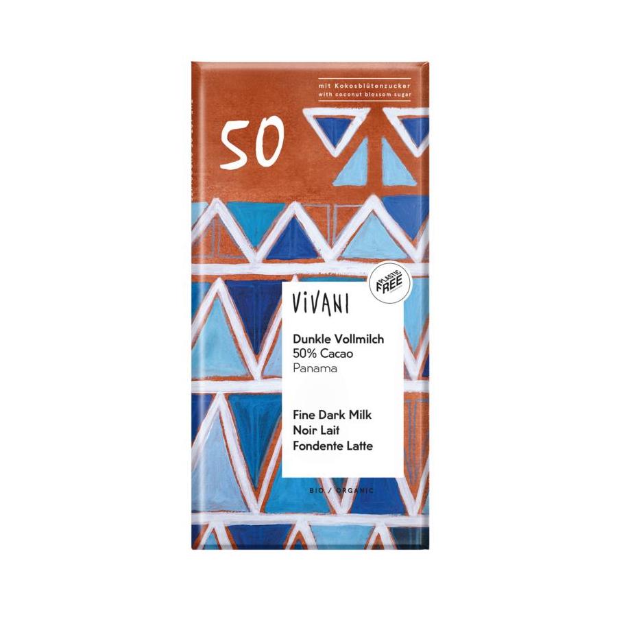 Chocolade melk donker 50% Panama bio