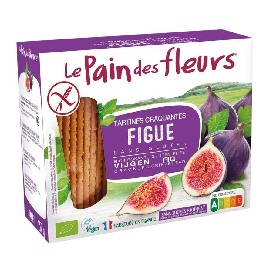 Krokante bio crackers met vijg bio