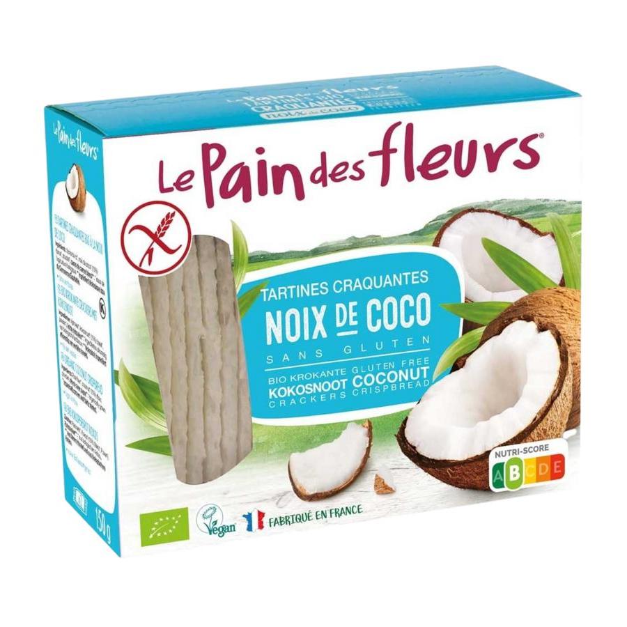 Krokante bio crackers met kokos bio