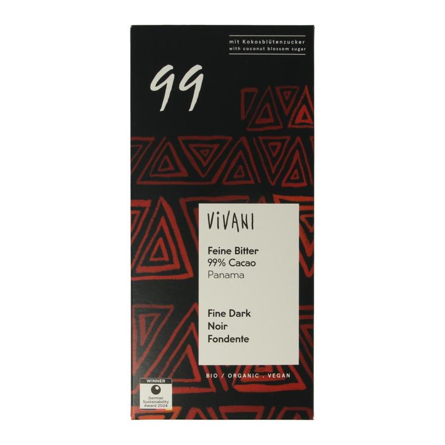 Chocolade puur delicaat 99% Panama bio
