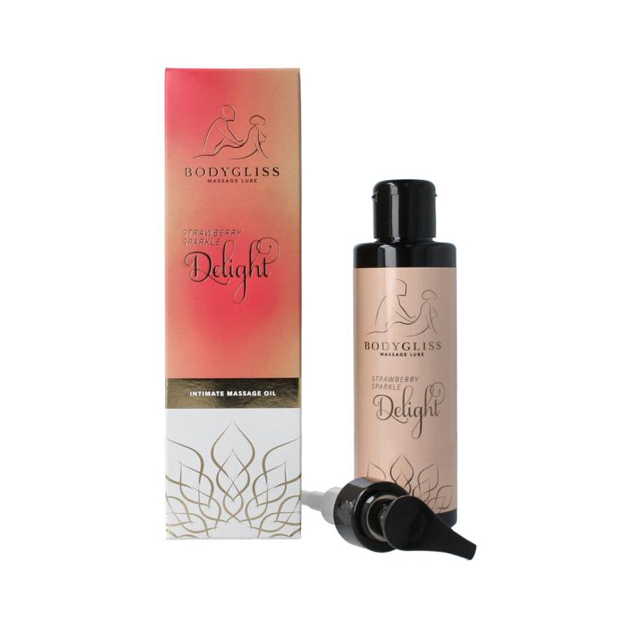 Silky soft massageolie champagne strawberry