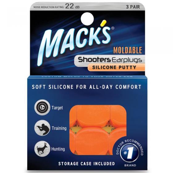 Shooters moldable earplugs orange