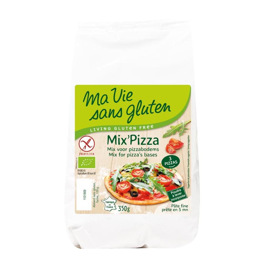 Mix voor pizzabodems glutenvrij bio