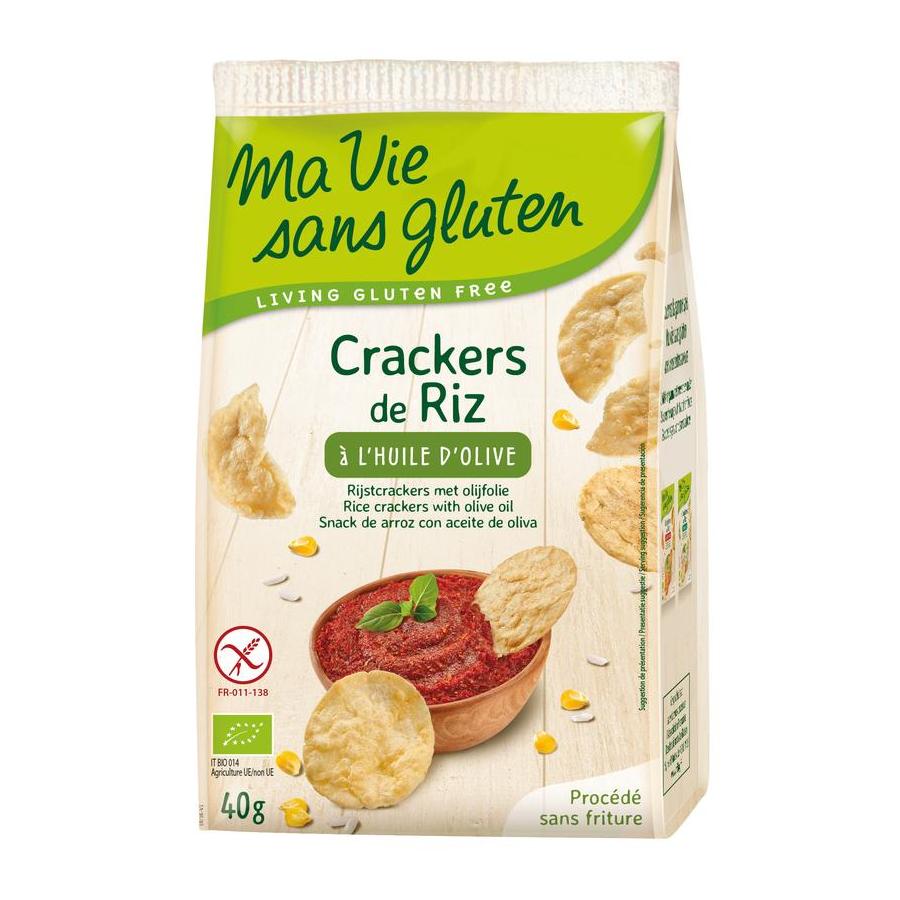 Rijstcrackers met olijfolie glutenvrij bio