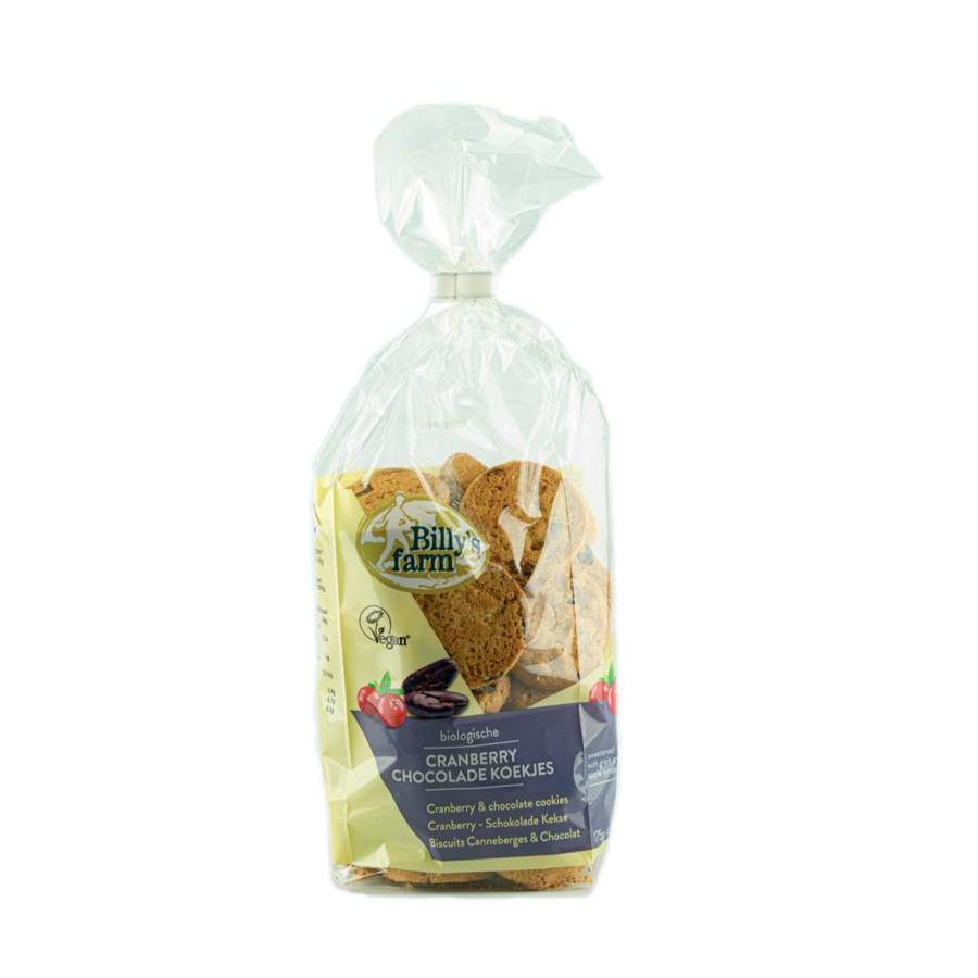 Cranberry choco cookies bio