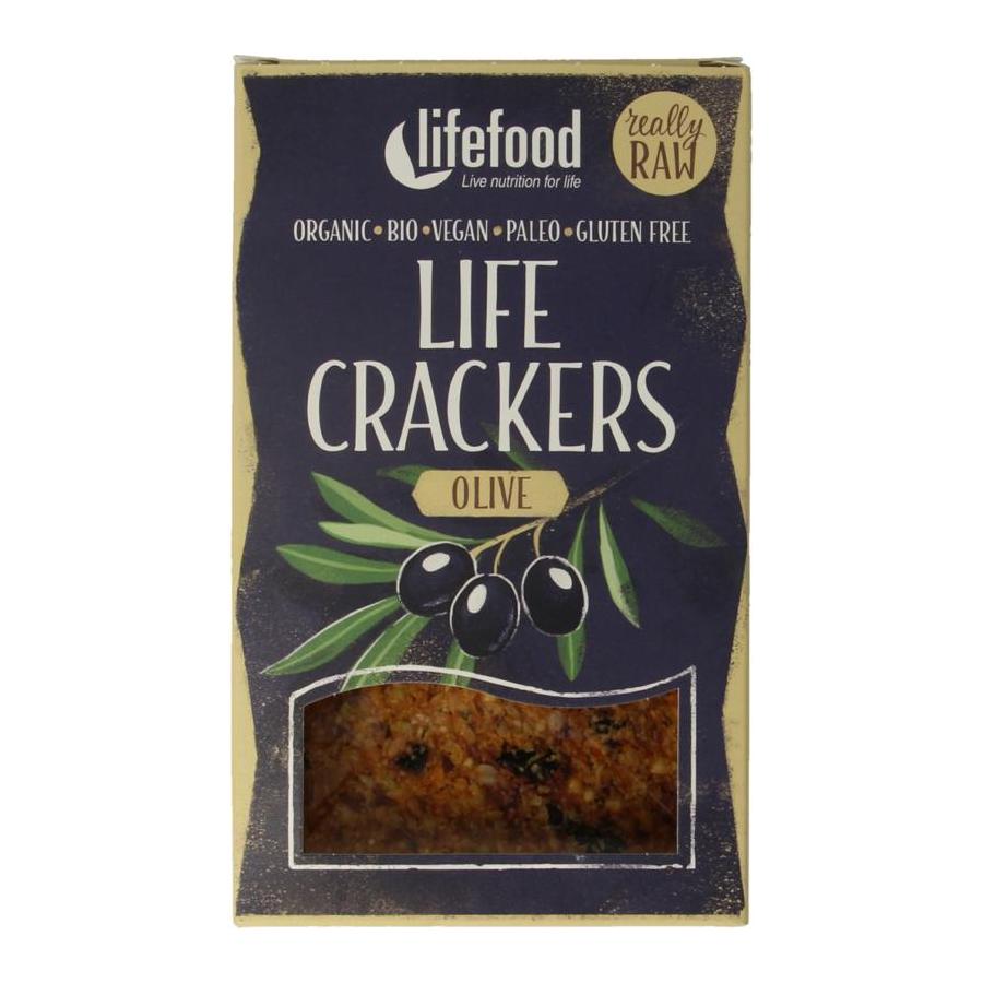 Life crackers olijf raw bio