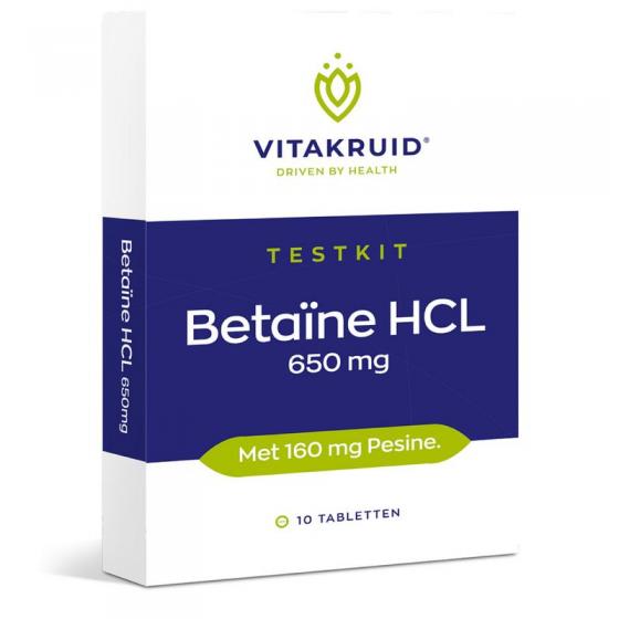 Betaine HCL 650 mg & pepsine 160 mg testkit