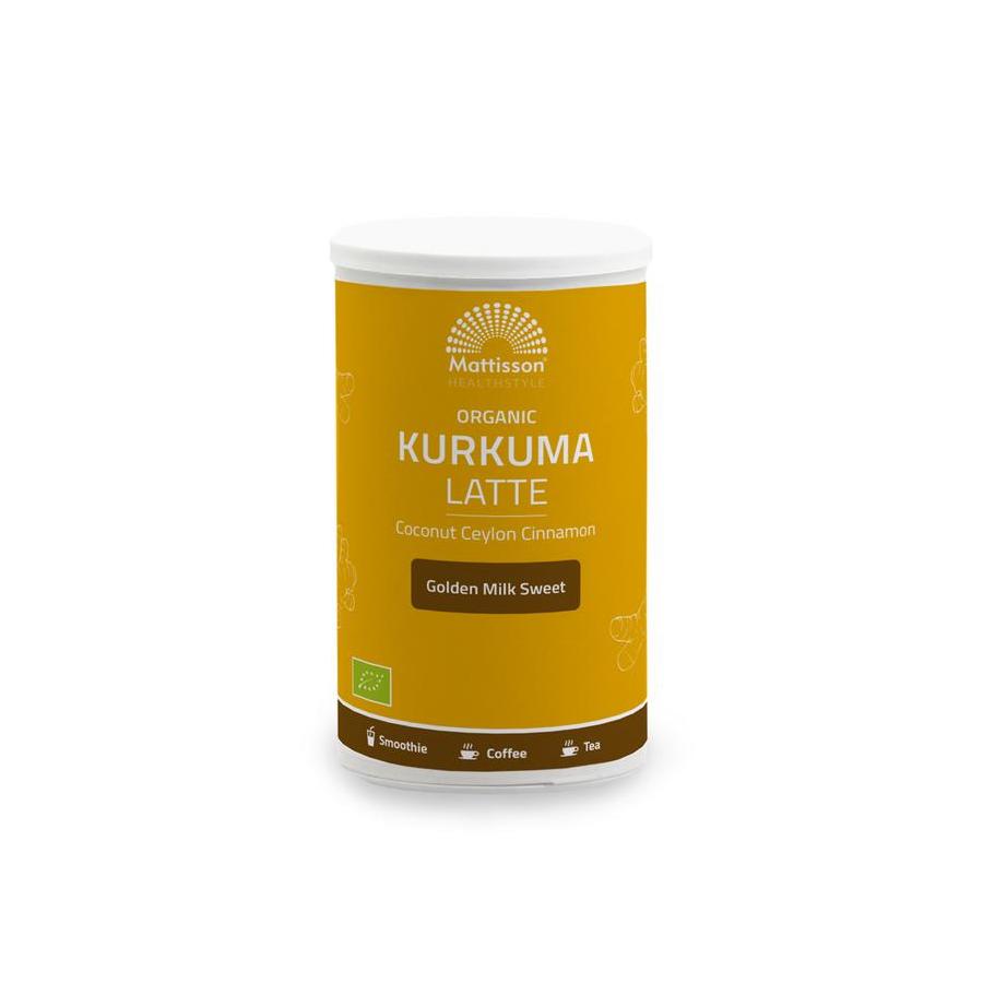 Latte kurkuma goldenmilk gezoet kaneel - kokos bio