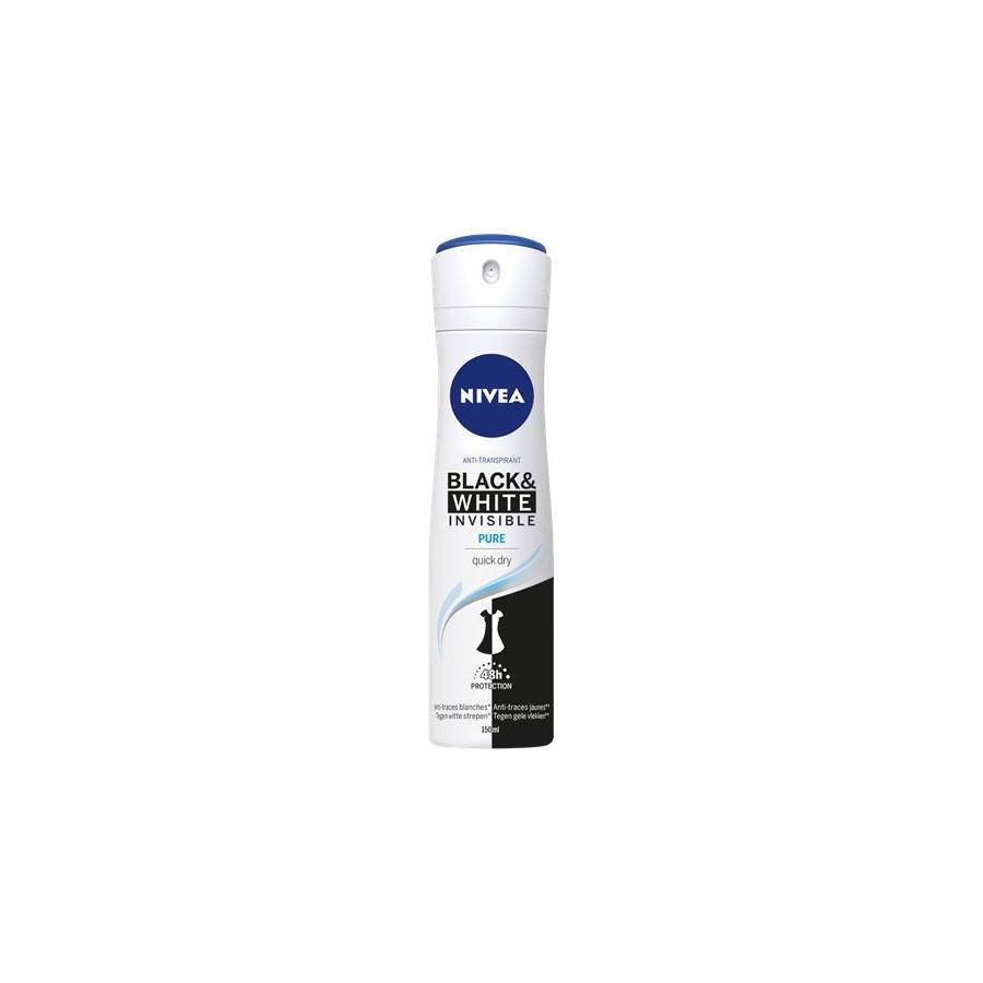 Deodorant invisible black & white pure