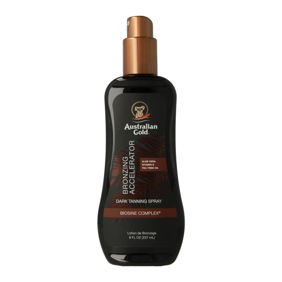 Dark tanning accelerator spray gel met bronzer