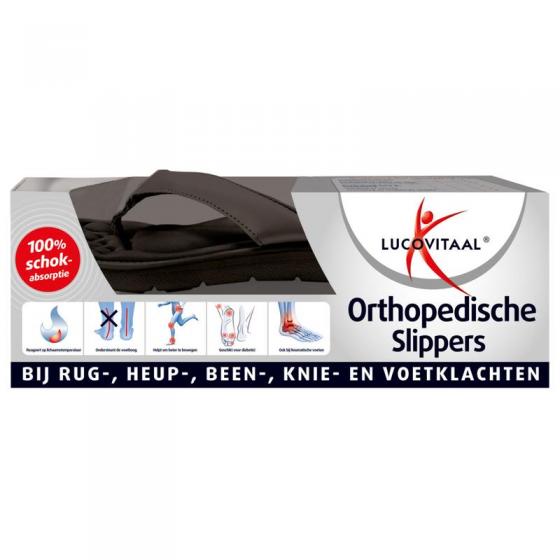 Orthopedische slippers maat 45-46 zwart