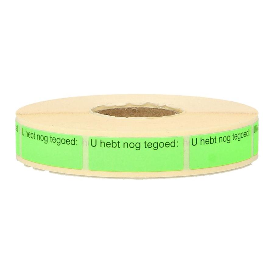 Etiket U hebt nog tegoed