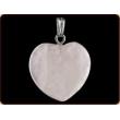 Hanger hart 20mm roze kwarts