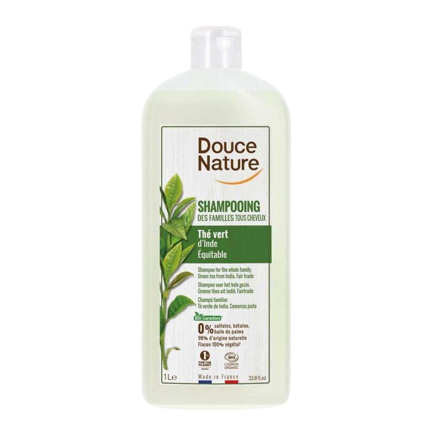 Shampoo glanzend haar met groene thee familie bio