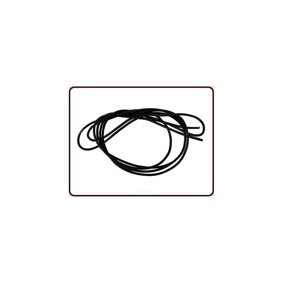 Leren koord zwart rond