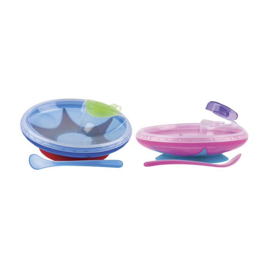 Warmtebehoudend bordje met zuignap & lepel