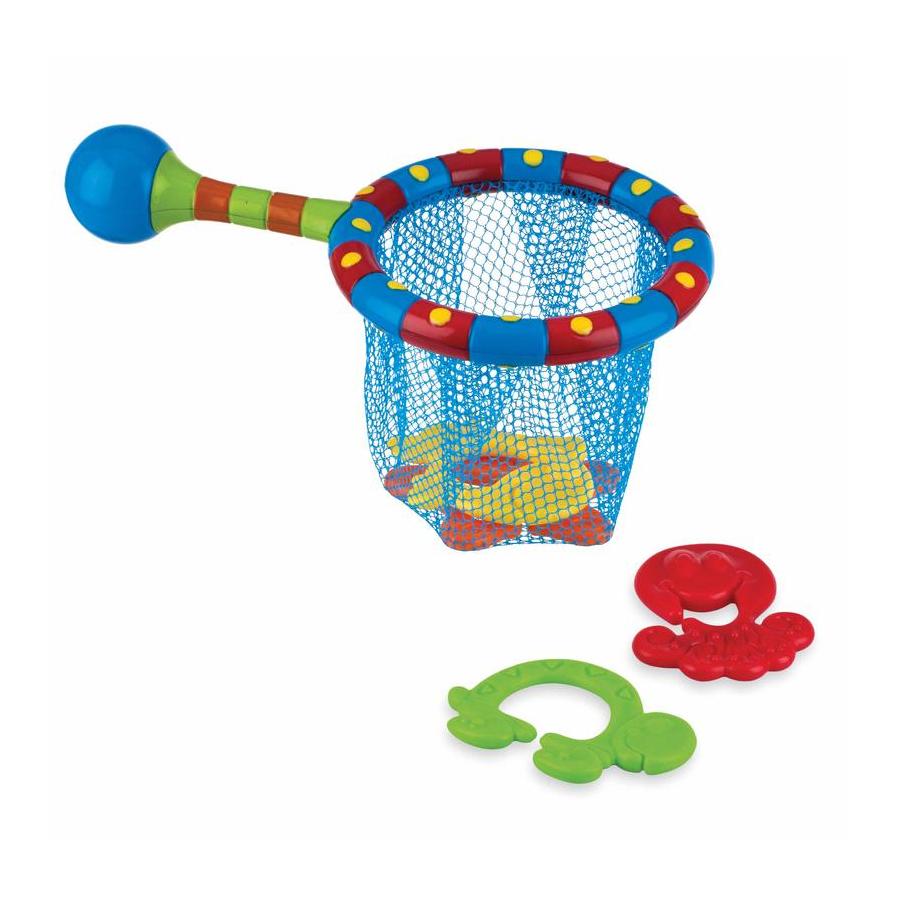 Badspeeltje net met 4 speeltjes