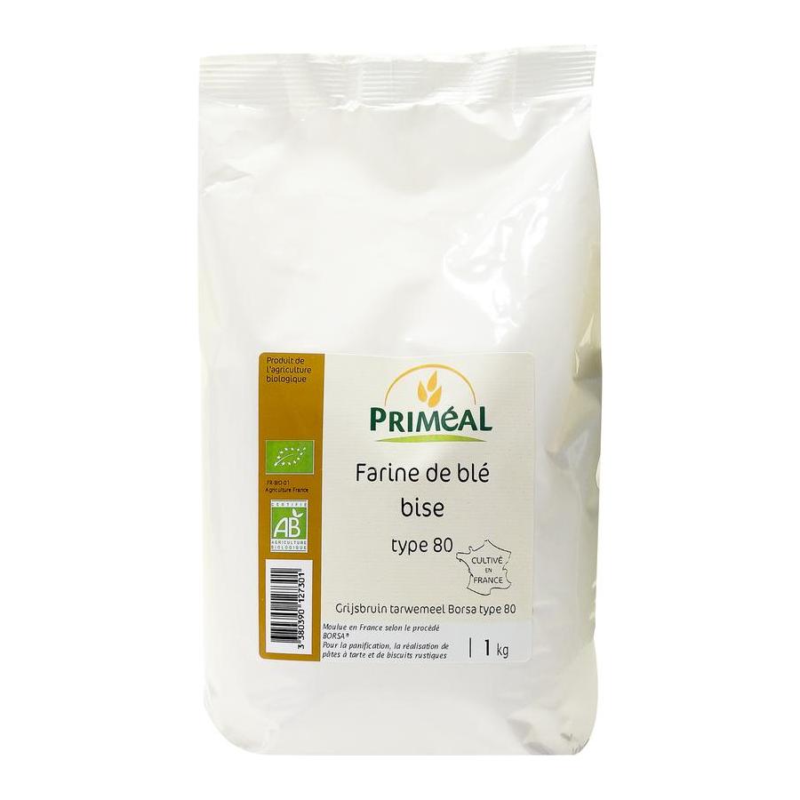 Grijsbruin tarwemeel borsa 80 bio