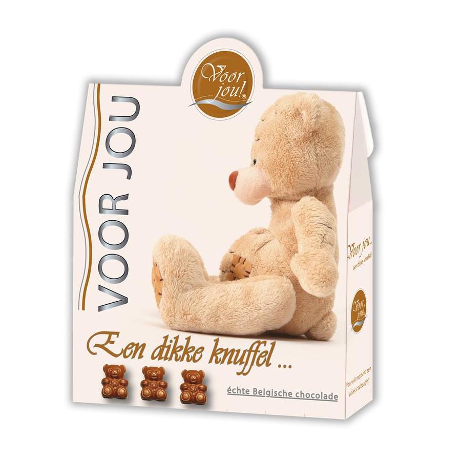 Cadeau doos trendy beertjes dikke knuffel