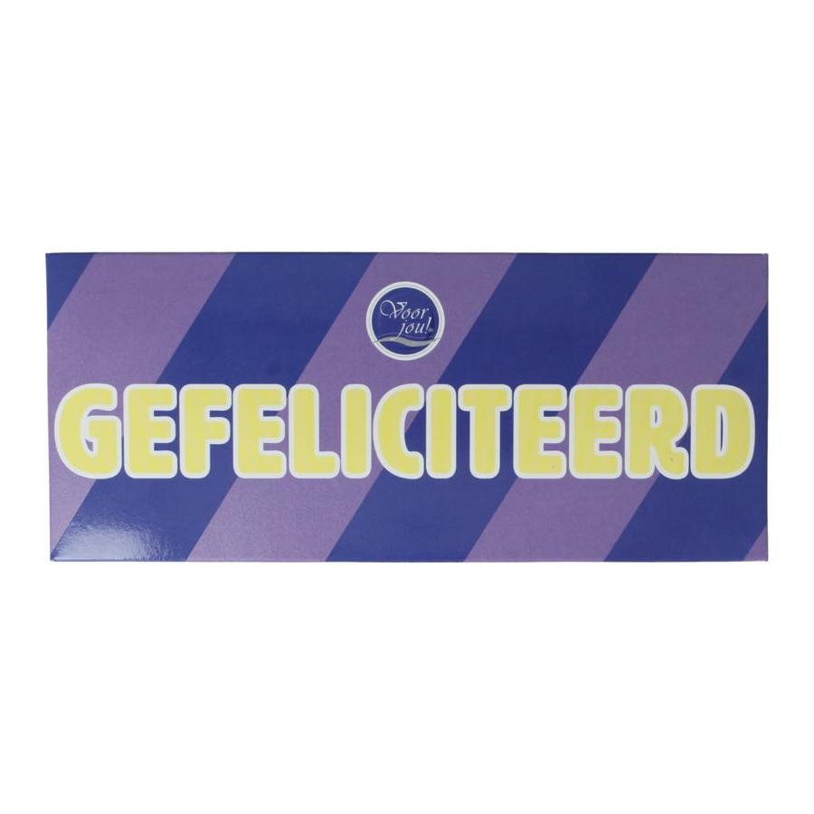 Wensreep melkchocolade gefeliciteerd