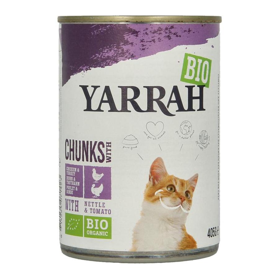 Kat kip kalkoen in saus bio