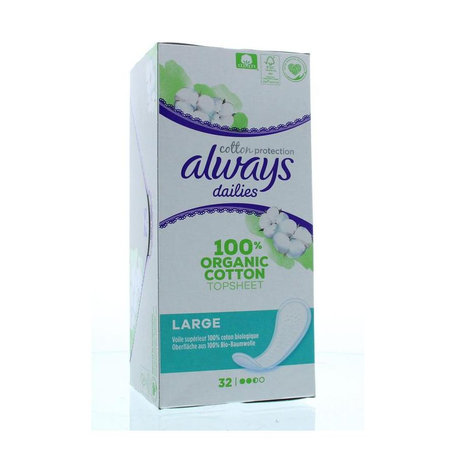 Dailies cotton protection inlegkruisjes large