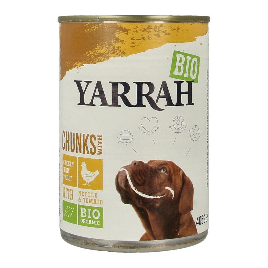 Hond brokjes kip in saus bio