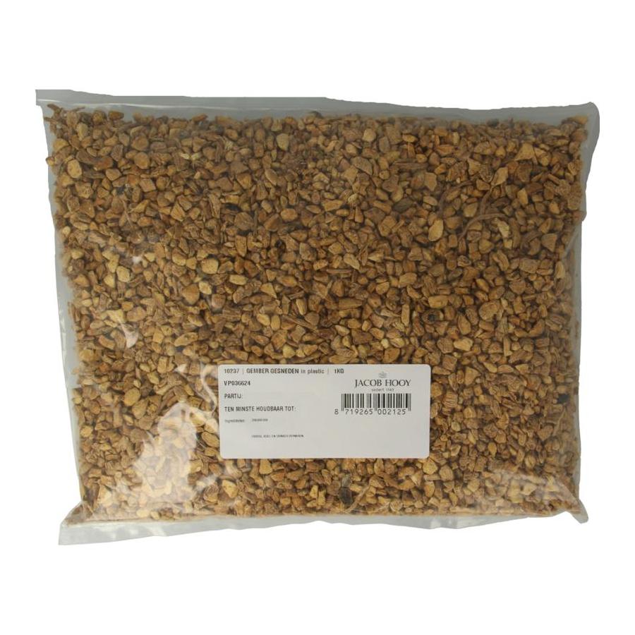 Gember geschild gesneden