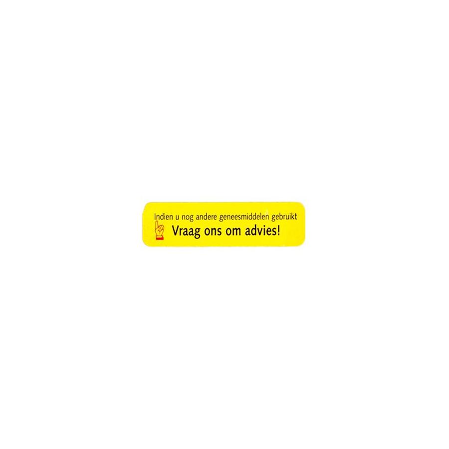 Zelfzorgsignaal sticker geel -Indien..vraag advies
