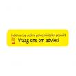 Zelfzorgsignaal sticker geel -Indien..vraag advies