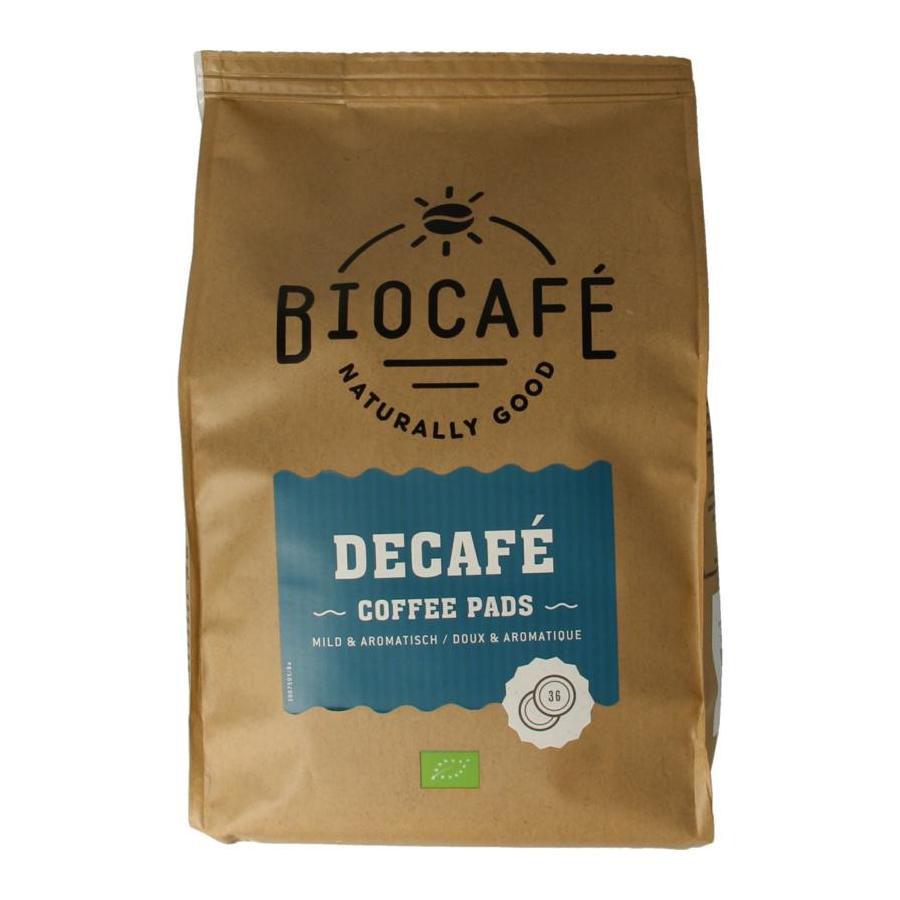 Coffee pads caffeinevrij bio