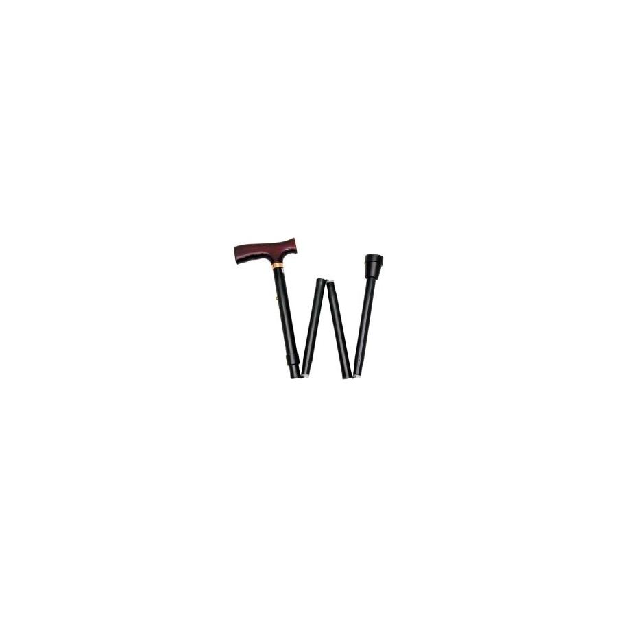 Wandelstok opvouw zwart 74-84cm