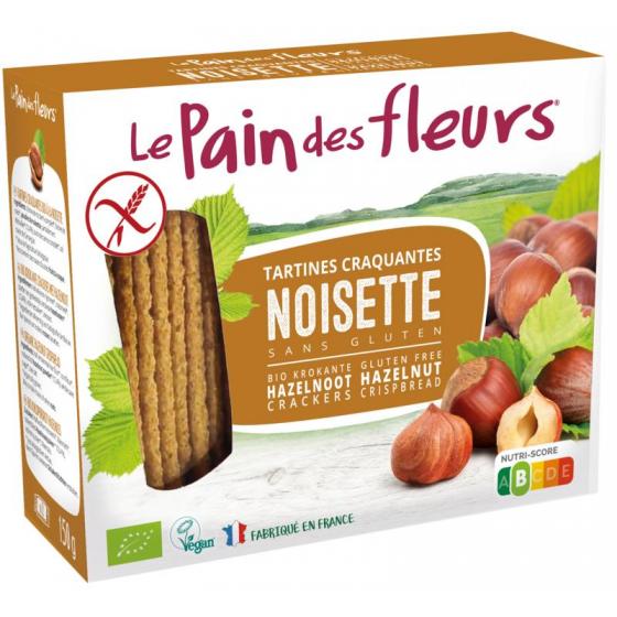 Krokante bio crackers met hazelnoot glutenvrij