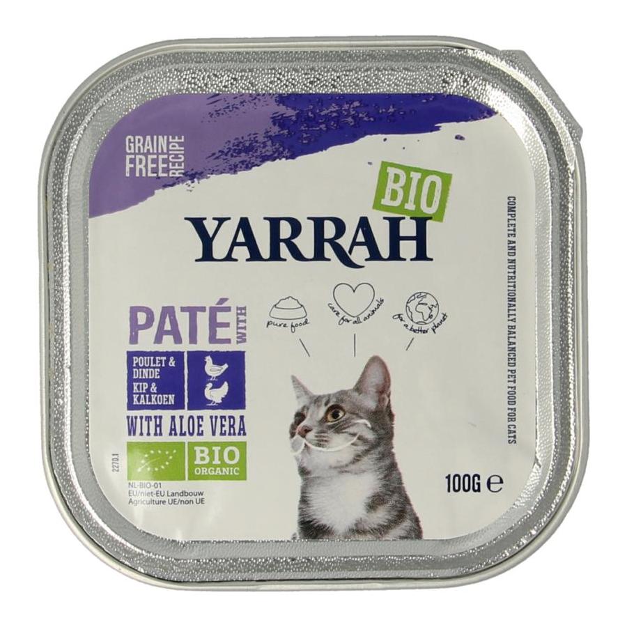 Kattenvoer pate met kip en kalkoen bio