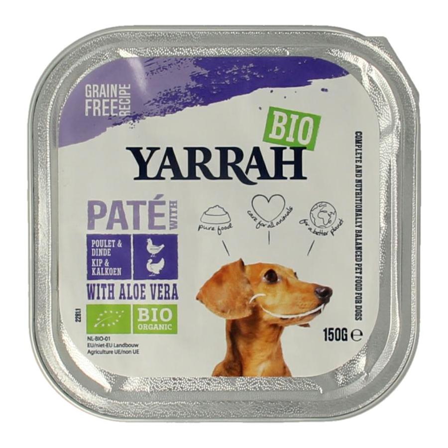 Hondenvoer pate met kip en kalkoen bio