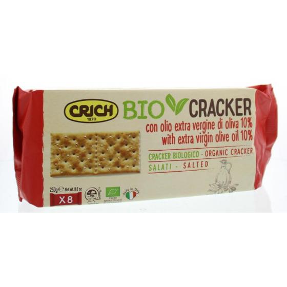 Crackers olijfolie met zout rood bio