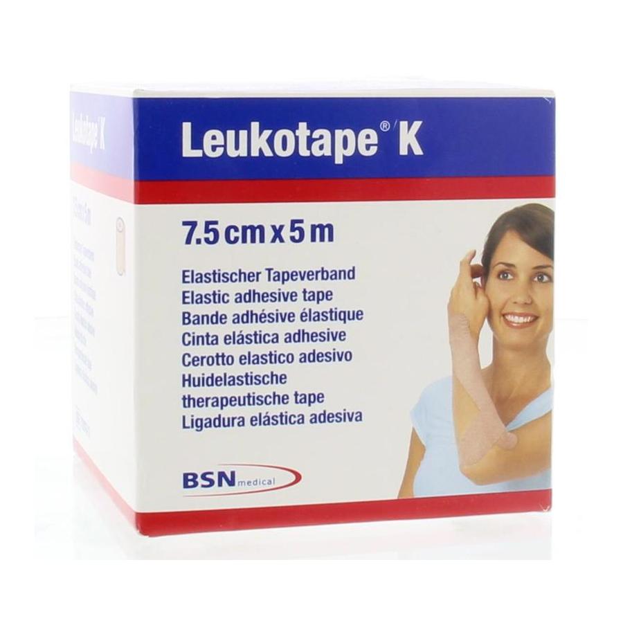 K elastische tape 5m x 7.5cm huidkleur