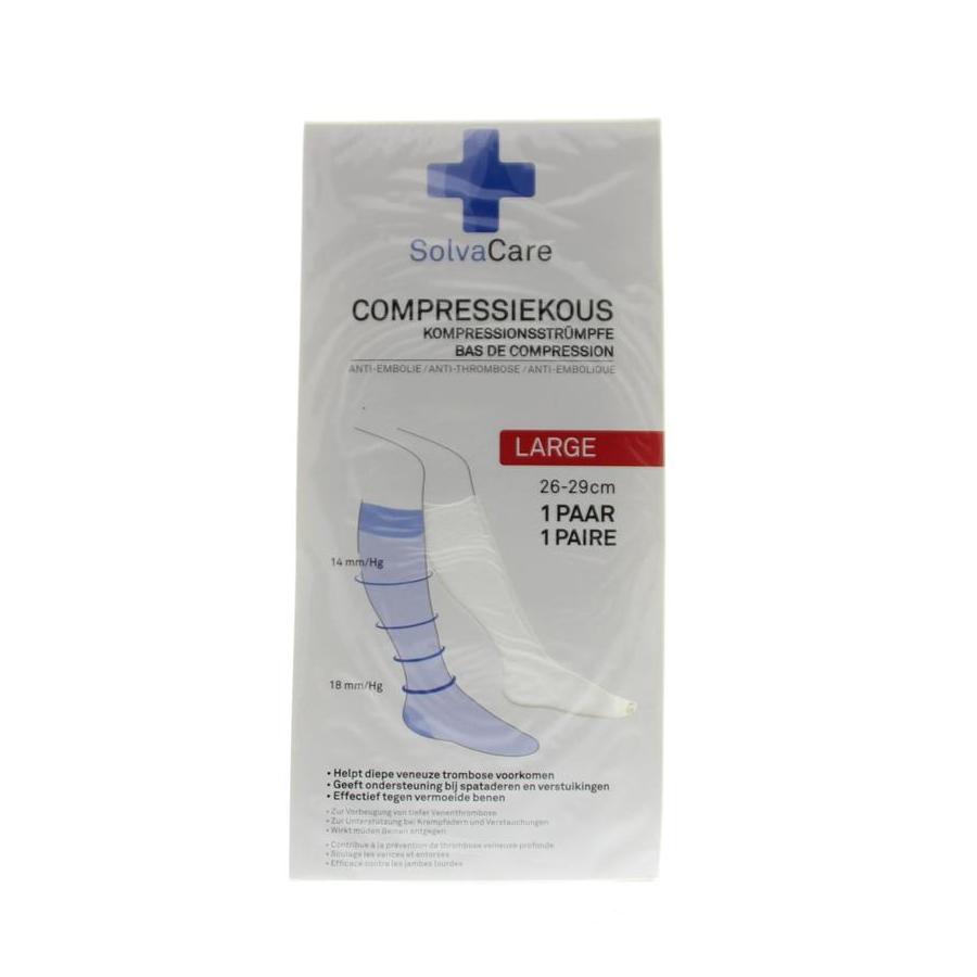 Compressiekous wit L 26 - 29 cm