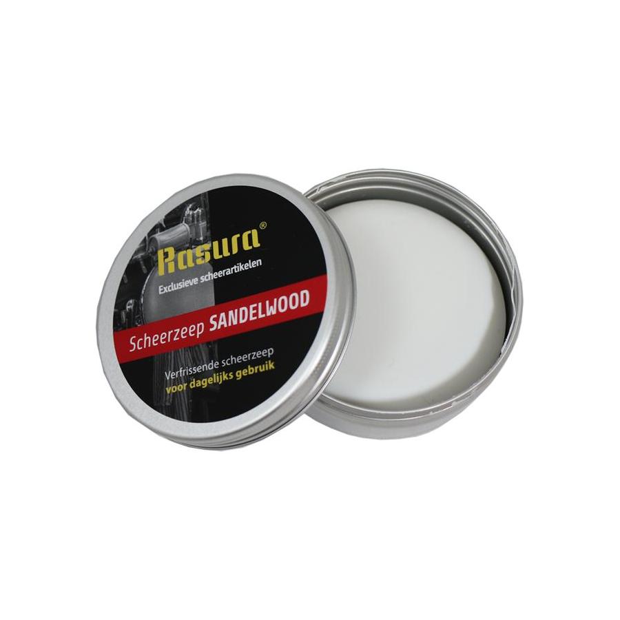 Scheerzeep sandelwood in blik