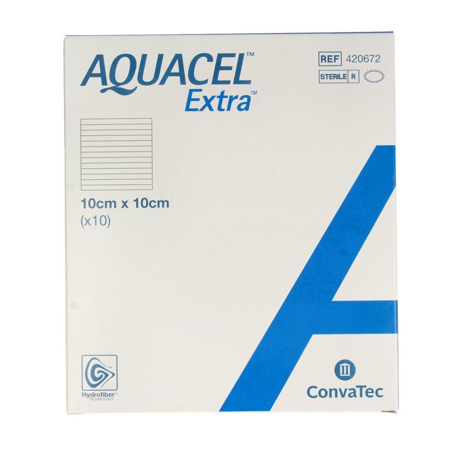 Extra verband hydrofiber + versterking10 x 10cm