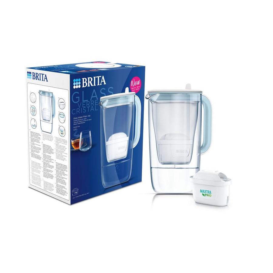 Waterfilterkan glass light blue