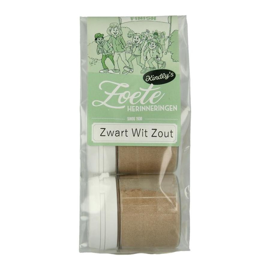 Zwart wit potjes zout 30 gram