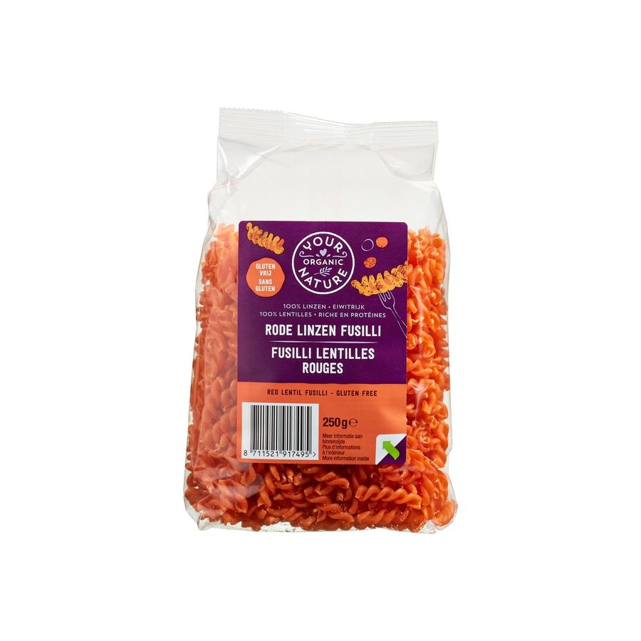 Rode linzen pasta glutenvrij