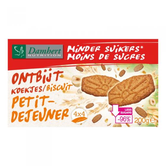 Ontbijtkoekjes minder suikers