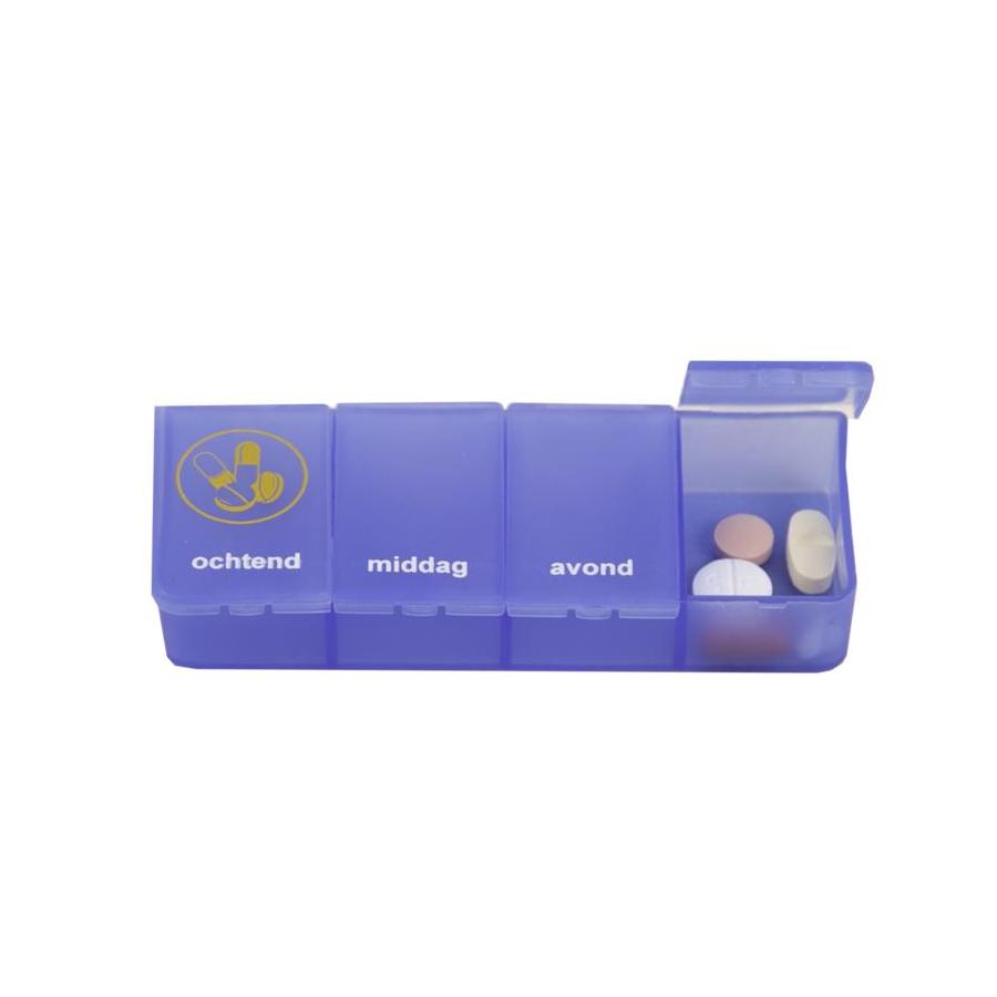 Pillendoos 1 dag 4 vaks blauw NL