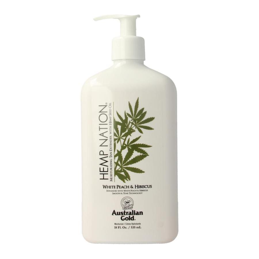 Hemp nation tan extender white peach hibiscus