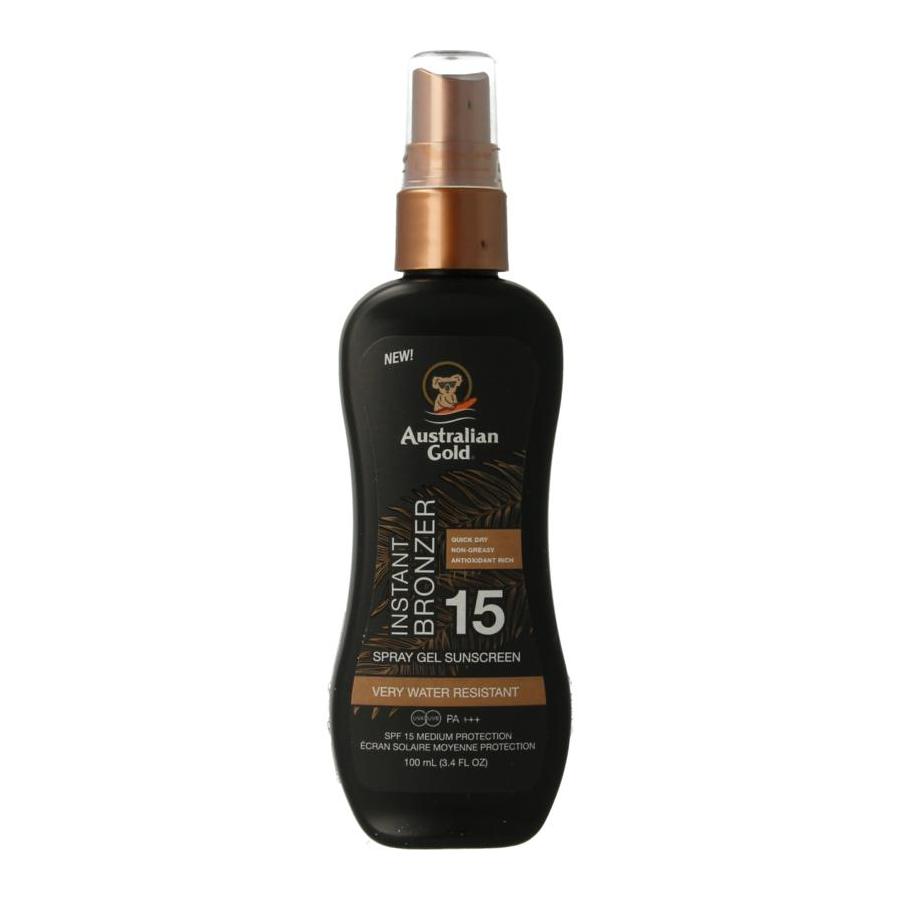 Spray gel met bronzer SPF15